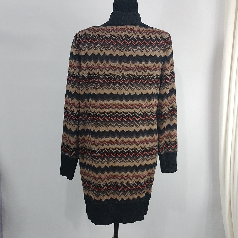 Exclusively Misook Zig Zag Patterned Long Cardigan - image 6